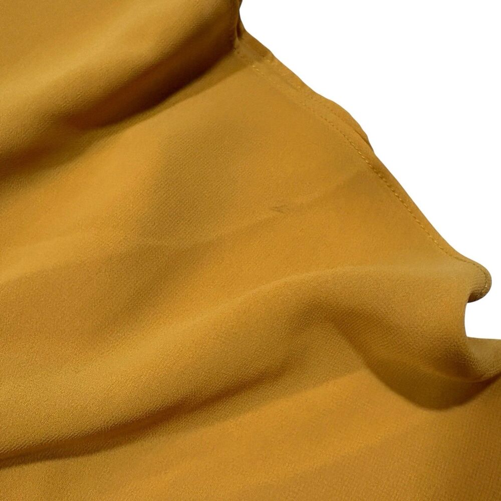 Zenana Outfitters Blouse XL Mustard Yellow Flutter Sleeve Lightweight  Women - Picture 6 of 9